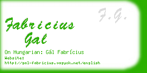 fabricius gal business card