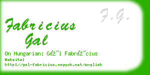 fabricius gal business card